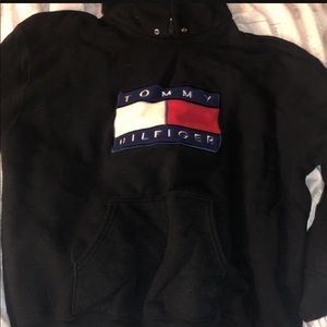 Tommy Hilfiger Red black and white hoodie , size medium, worn once